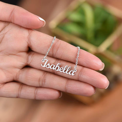 Personalized Name Necklace – A Gift Straight from the Heart, with Custom Message Card - Gift for her