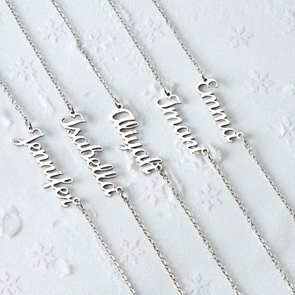 Personalized Name Necklace – A Gift Straight from the Heart, with Custom Message Card - Gift for her