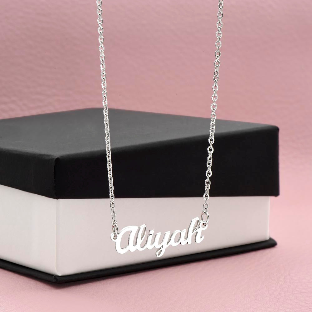 Personalized Name Necklace – A Gift Straight from the Heart, with Custom Message Card - Gift for her