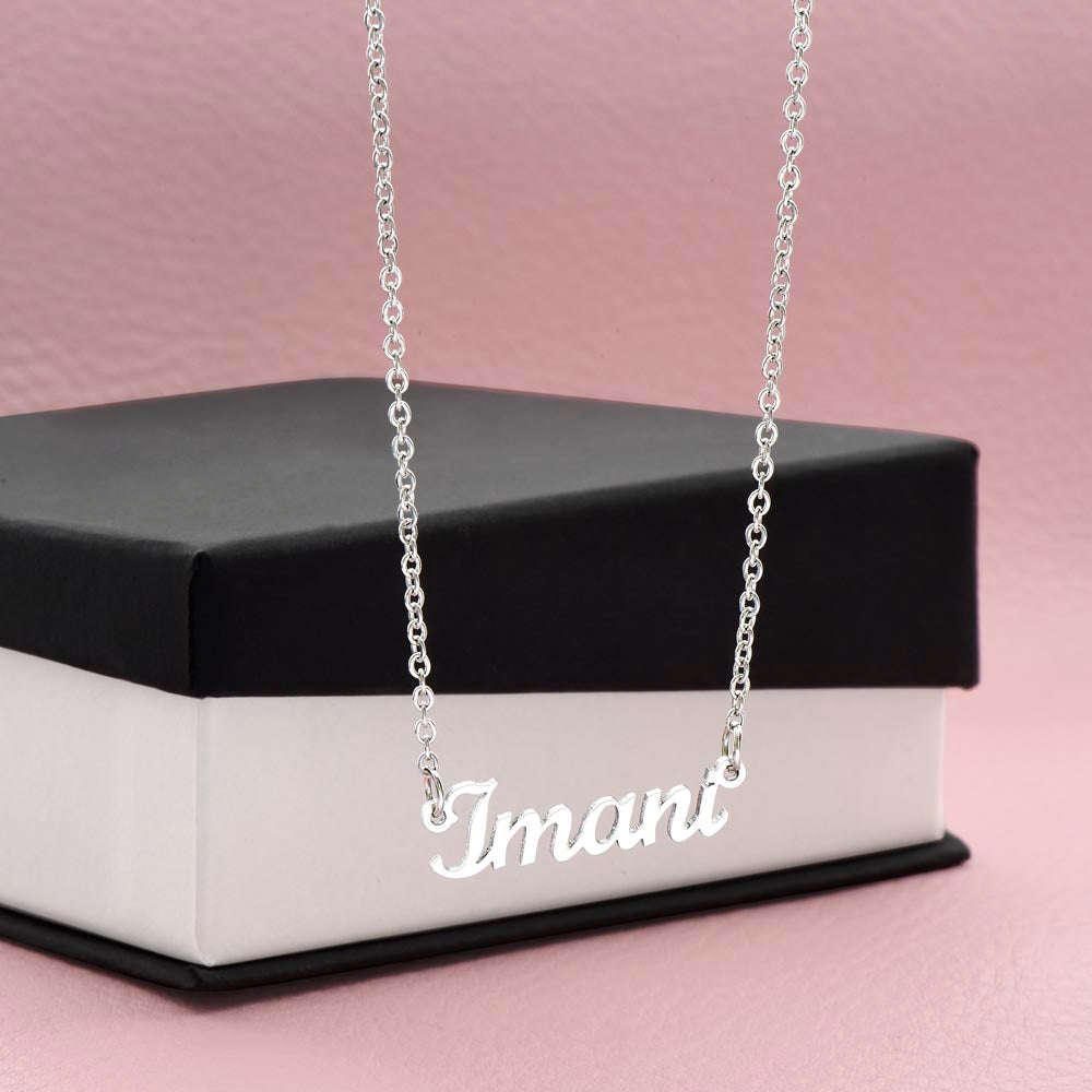 Personalized Name Necklace – A Gift Straight from the Heart, with Custom Message Card - Gift for her