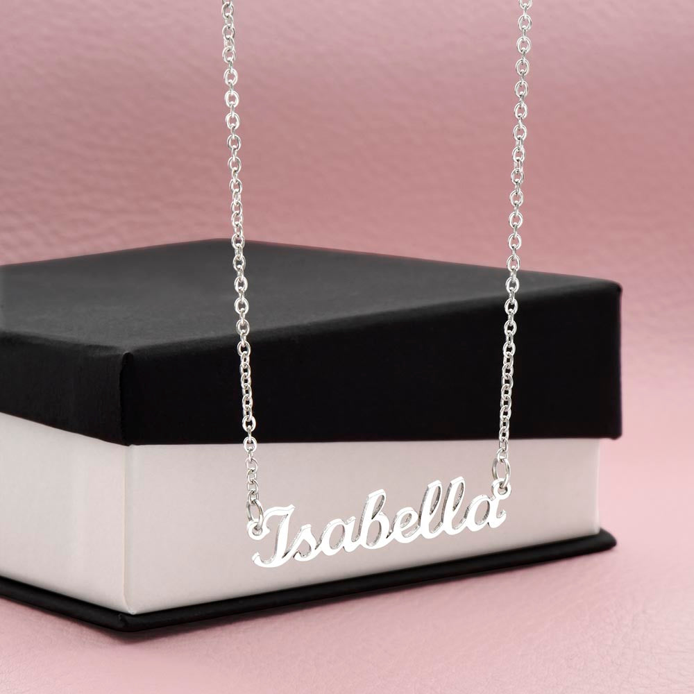 Personalized Name Necklace – A Gift Straight from the Heart, with Custom Message Card - Gift for her