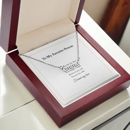 Personalized Name Necklace – A Gift Straight from the Heart, with Custom Message Card - Gift for her