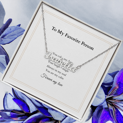 Personalized Name Necklace – A Gift Straight from the Heart, with Custom Message Card - Gift for her