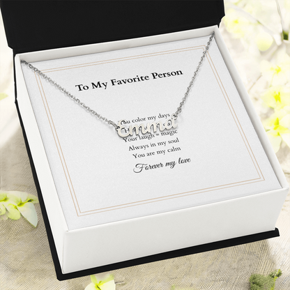 Personalized Name Necklace – A Gift Straight from the Heart, with Custom Message Card - Gift for her