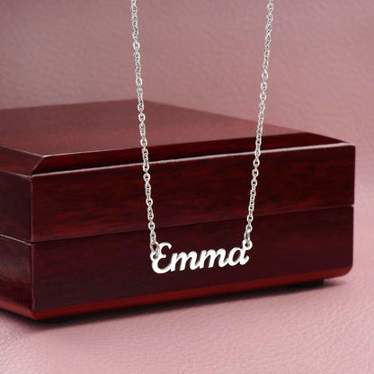 Personalized Name Necklace – A Gift Straight from the Heart, with Custom Message Card - Gift for her