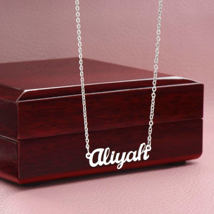 Personalized Name Necklace – A Gift Straight from the Heart, with Custom Message Card - Gift for her
