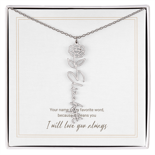 Personalized Flower Name Necklace – A Unique and Meaningful Gift for Her