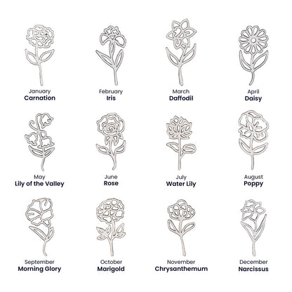 Personalized Flower Name Necklace – A Unique and Meaningful Gift for Her