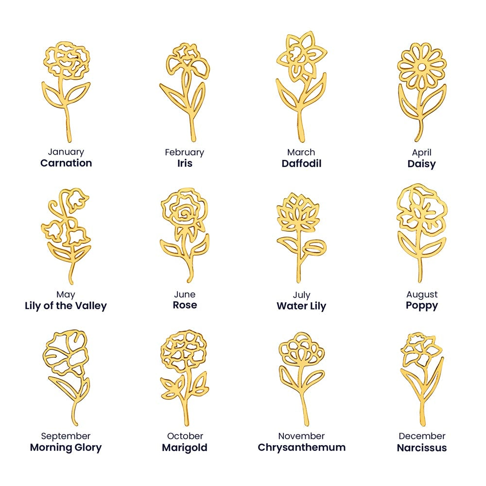 Personalized Flower Name Necklace – A Unique and Meaningful Gift for Her