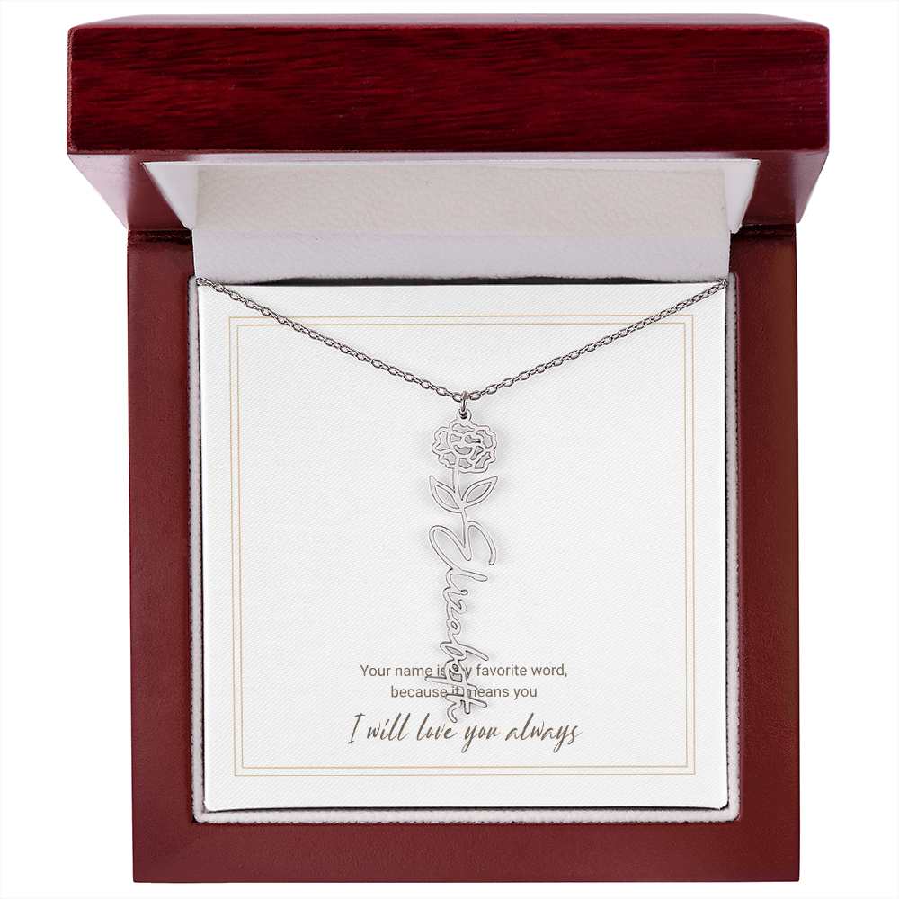 Personalized Flower Name Necklace – A Unique and Meaningful Gift for Her