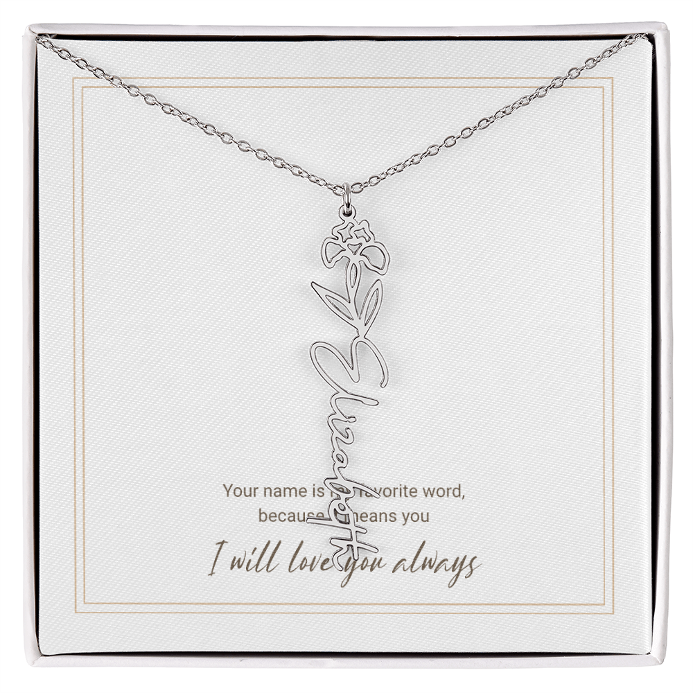 Personalized Flower Name Necklace – A Unique and Meaningful Gift for Her