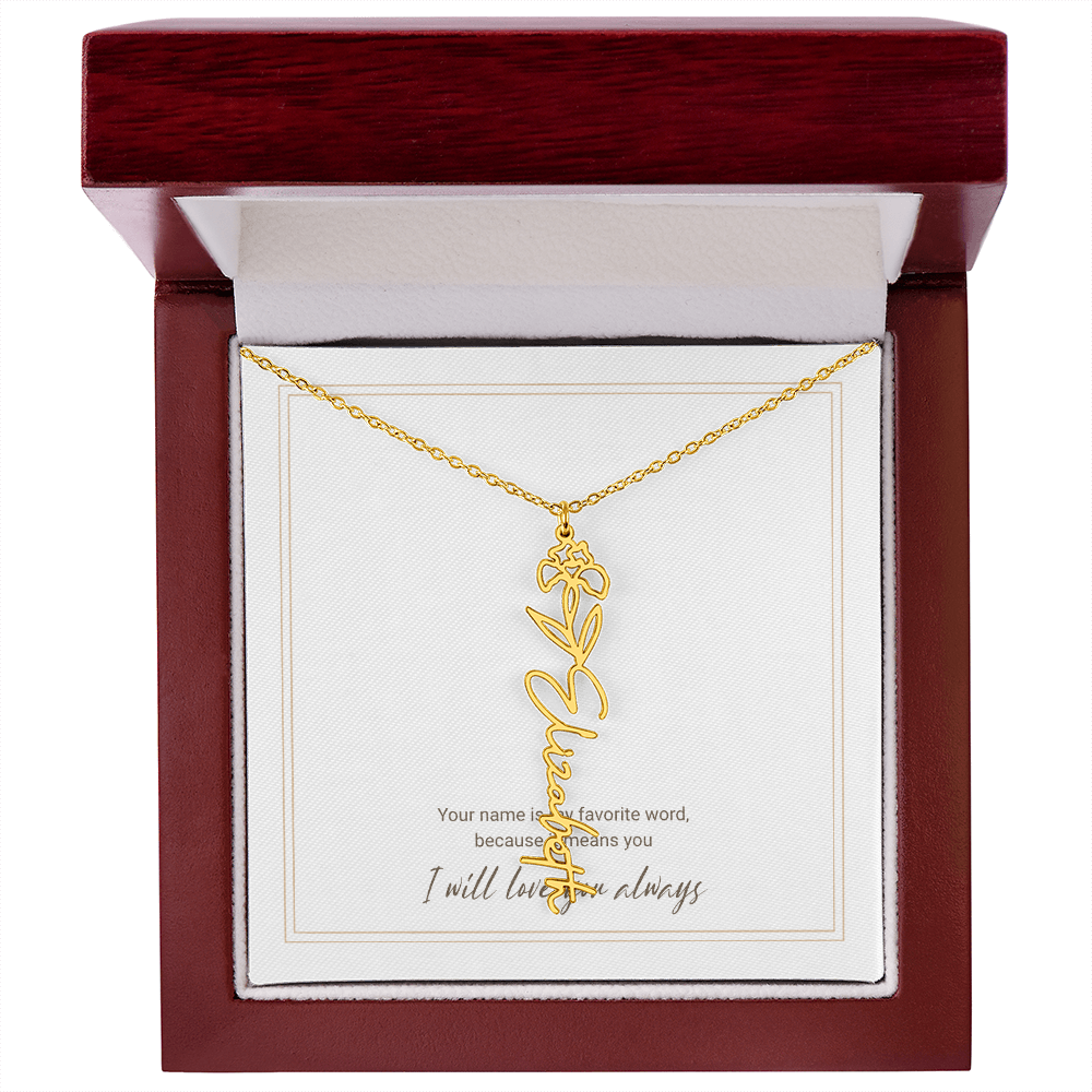 Personalized Flower Name Necklace – A Unique and Meaningful Gift for Her