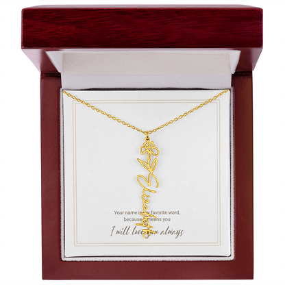 Personalized Flower Name Necklace – A Unique and Meaningful Gift for Her