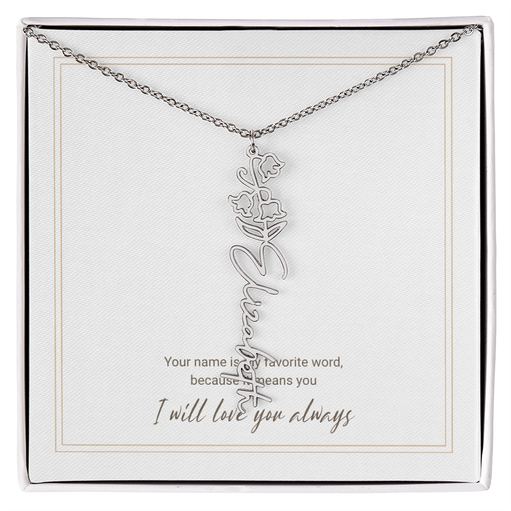 Personalized Flower Name Necklace – A Unique and Meaningful Gift for Her
