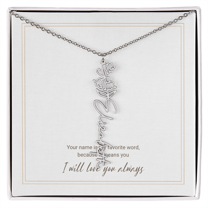 Personalized Flower Name Necklace – A Unique and Meaningful Gift for Her
