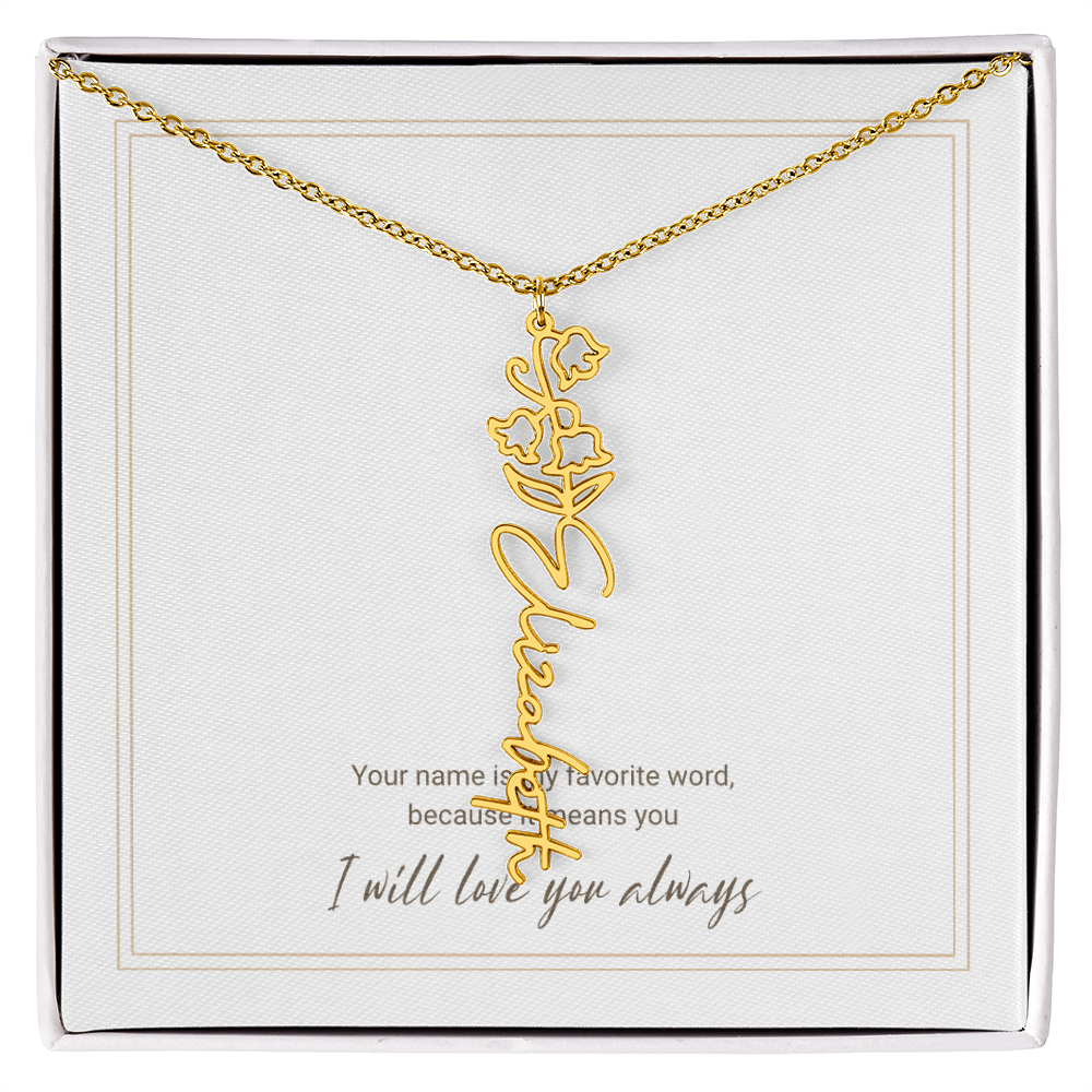 Personalized Flower Name Necklace – A Unique and Meaningful Gift for Her