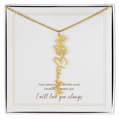 Personalized Flower Name Necklace – A Unique and Meaningful Gift for Her