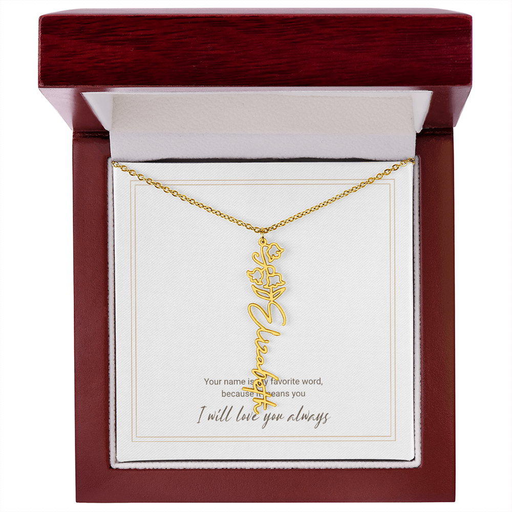 Personalized Flower Name Necklace – A Unique and Meaningful Gift for Her