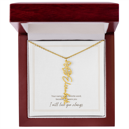Personalized Flower Name Necklace – A Unique and Meaningful Gift for Her