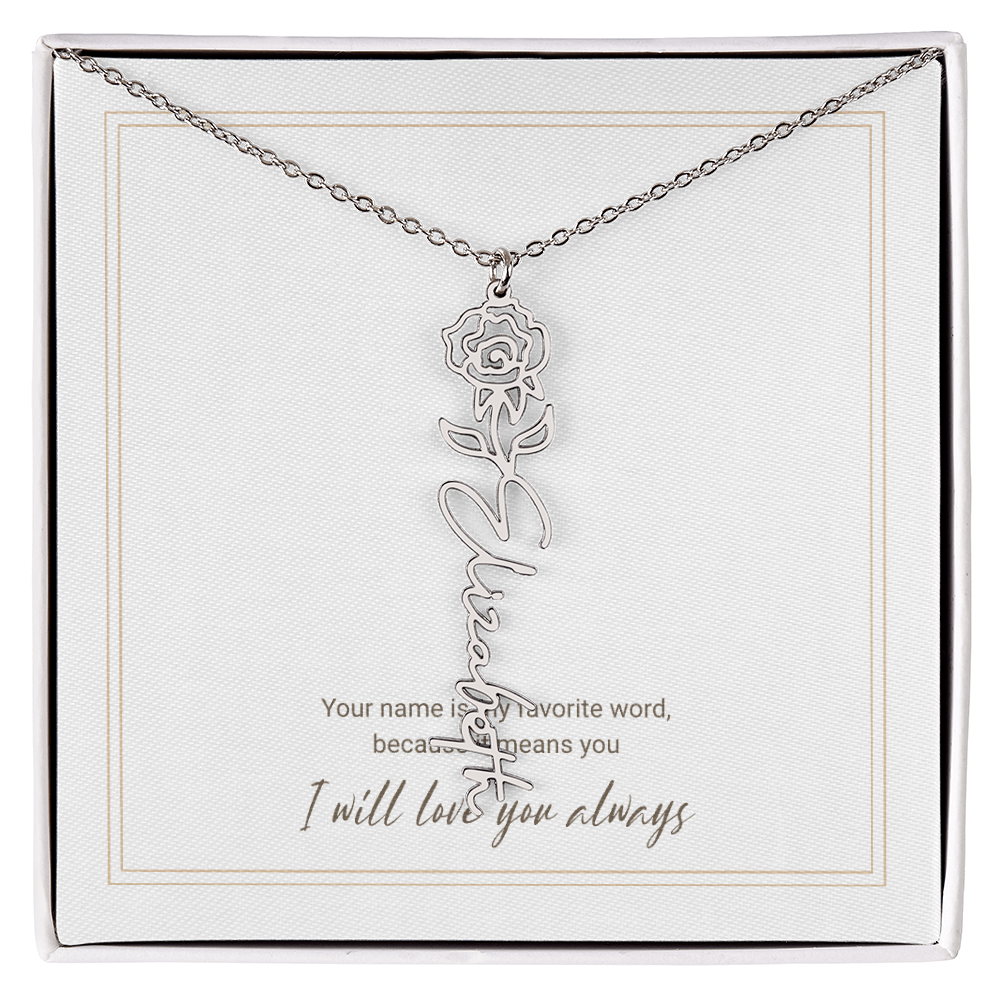 Personalized Flower Name Necklace – A Unique and Meaningful Gift for Her