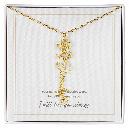 Personalized Flower Name Necklace – A Unique and Meaningful Gift for Her