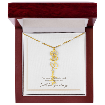 Personalized Flower Name Necklace – A Unique and Meaningful Gift for Her