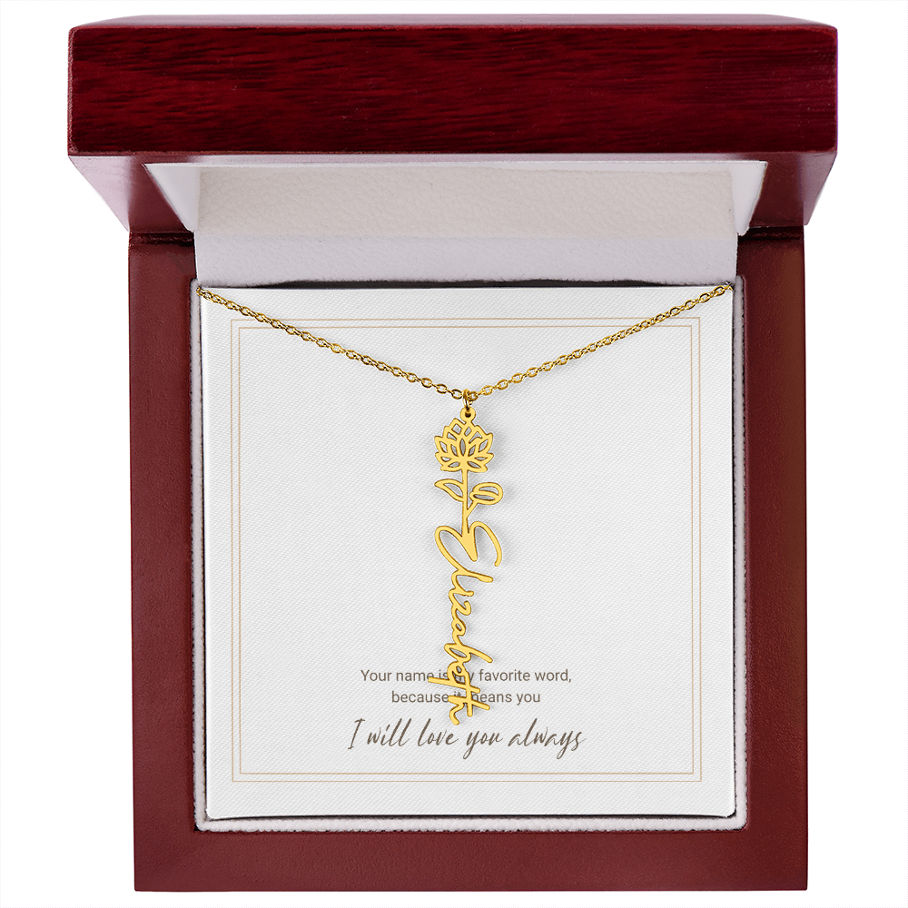 Personalized Flower Name Necklace – A Unique and Meaningful Gift for Her