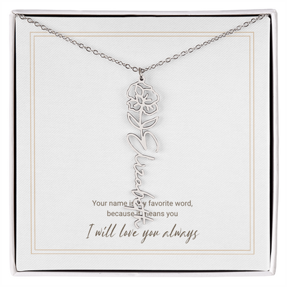Personalized Flower Name Necklace – A Unique and Meaningful Gift for Her