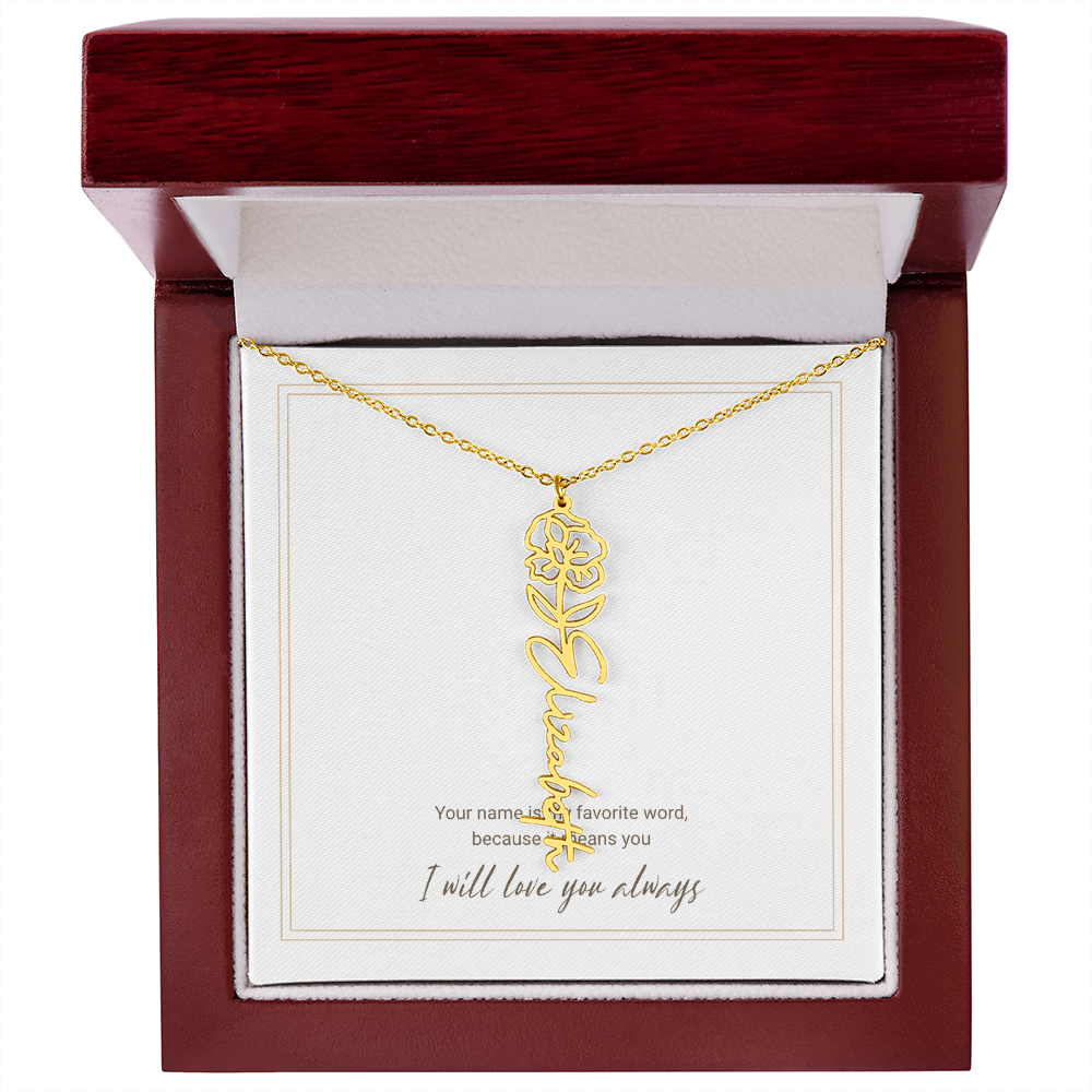 Personalized Flower Name Necklace – A Unique and Meaningful Gift for Her