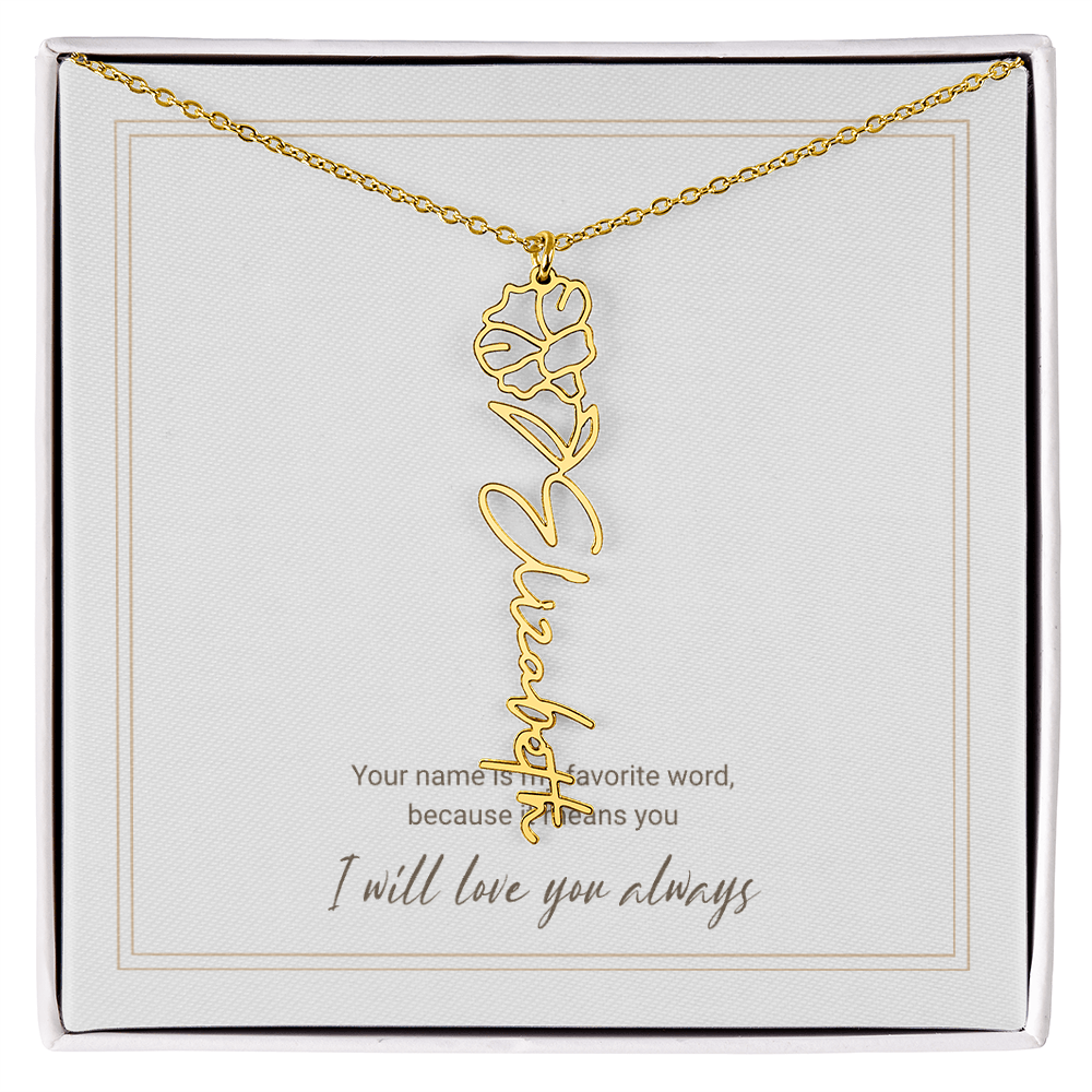 Personalized Flower Name Necklace – A Unique and Meaningful Gift for Her