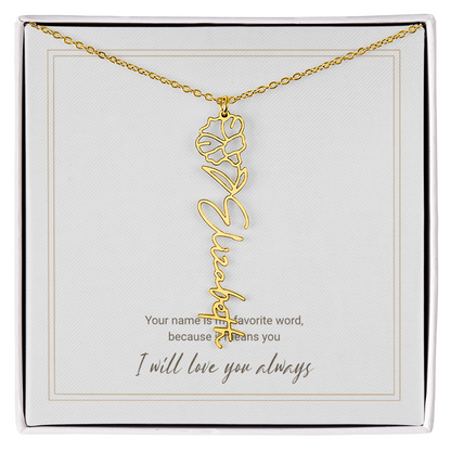 Personalized Flower Name Necklace – A Unique and Meaningful Gift for Her