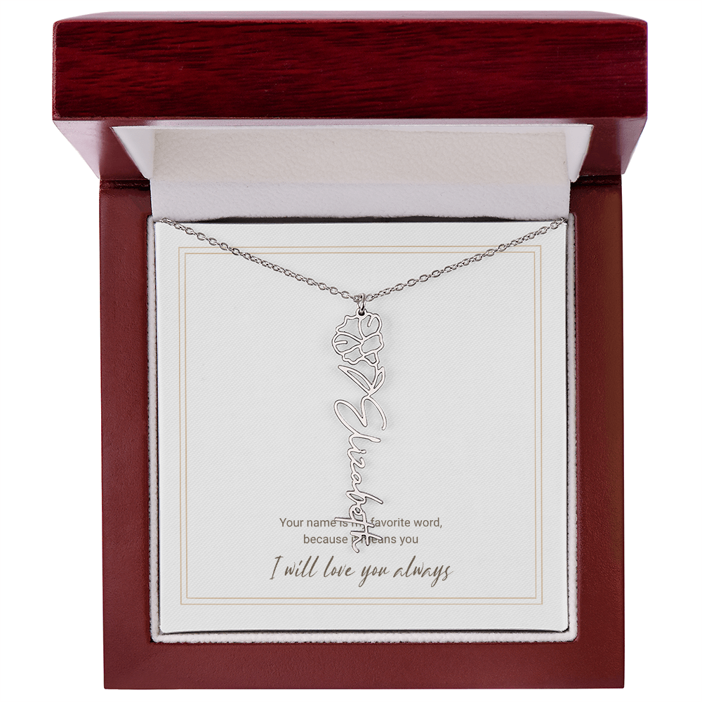 Personalized Flower Name Necklace – A Unique and Meaningful Gift for Her