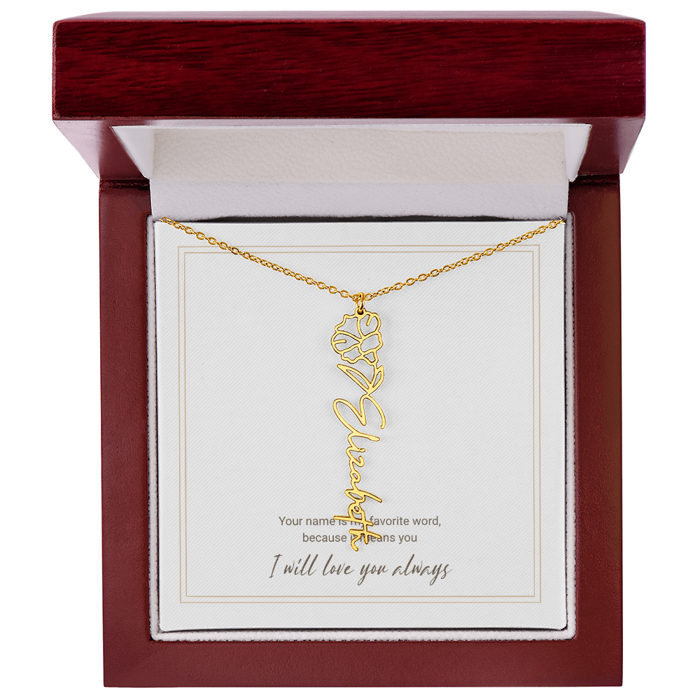 Personalized Flower Name Necklace – A Unique and Meaningful Gift for Her