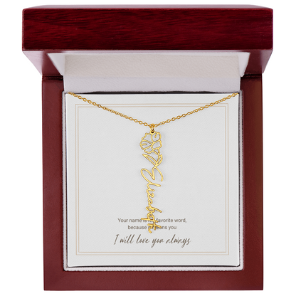 Personalized Flower Name Necklace – A Unique and Meaningful Gift for Her