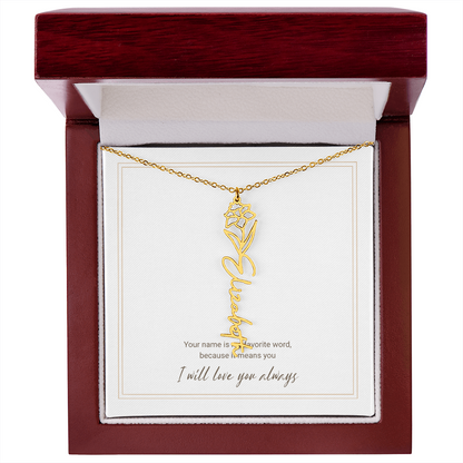 Personalized Flower Name Necklace – A Unique and Meaningful Gift for Her