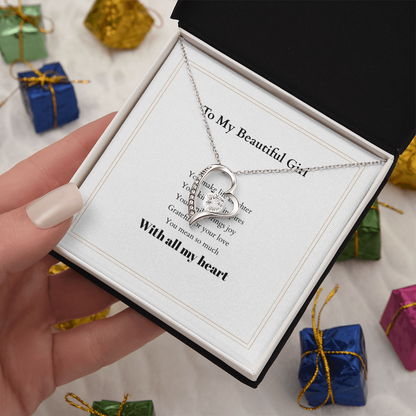Forever Love Necklace with Custom Message Card – Personalized Gift for Her