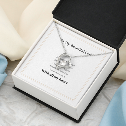Forever Love Necklace with Custom Message Card – Personalized Gift for Her