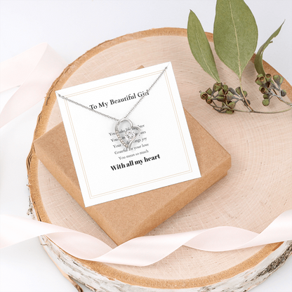 Forever Love Necklace with Custom Message Card – Personalized Gift for Her