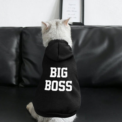Funny Dog Hoodie – “BIG BOSS” – Cozy Pet Sweater – Gift for Pet Parents